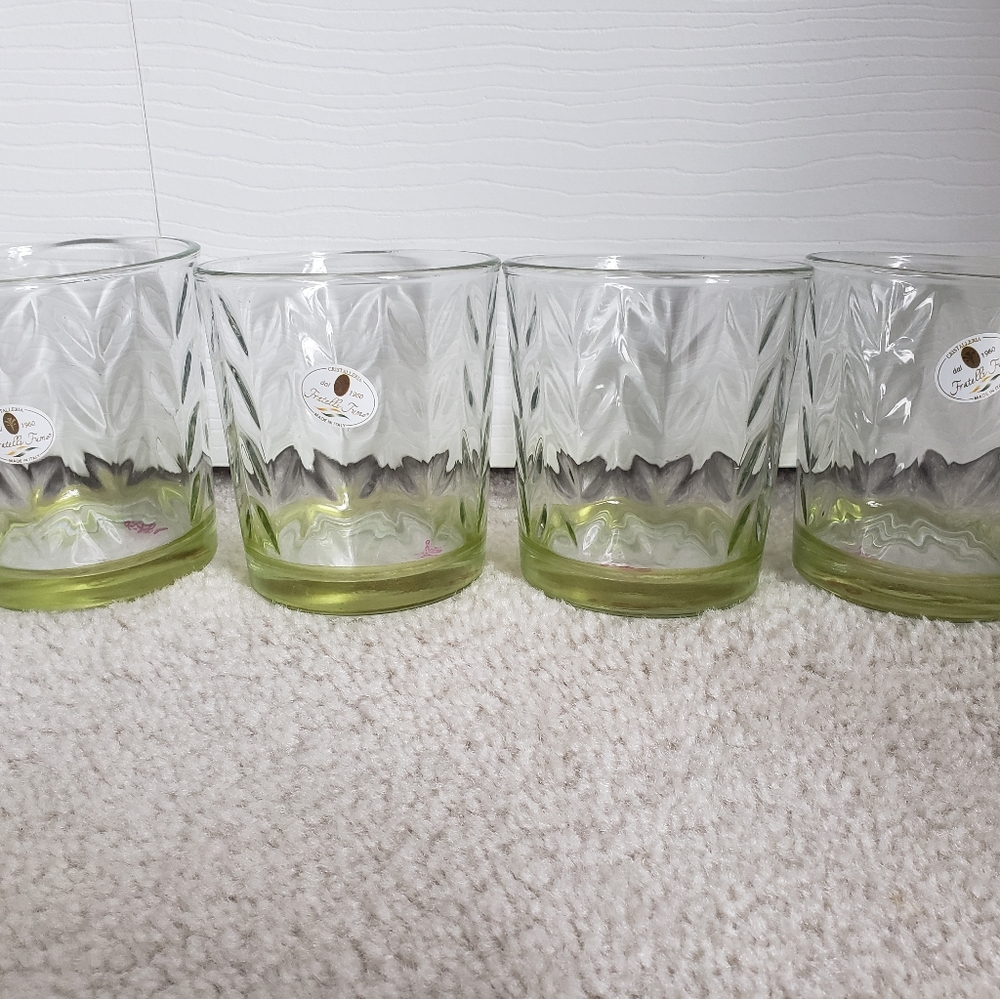 4 Fratelli Fumo Green Old Fashioned Glasses